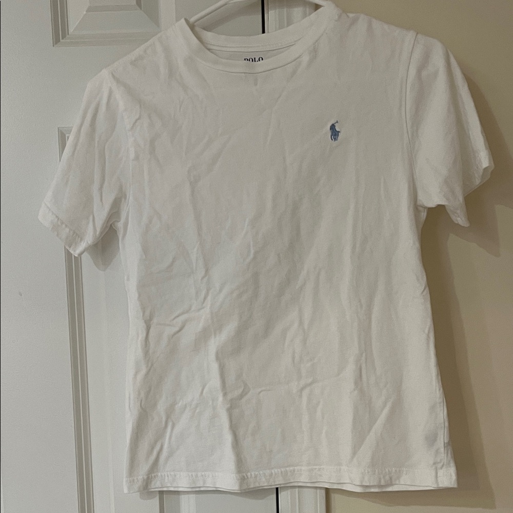 Polo by Ralph Lauren Children’s White Tee with Blue Logo